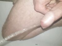 Naked cock with my pee slit on show letting out a jet of pee: 10 Nude Pics