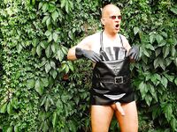 Horny Rubber Gardener 27 (Wet Play & Piss): 11 Nude Pics