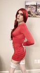 Sissy Crossdresser Ruby Renee in Sexy Red Dress: 8 Nude Pics