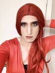 Sissy Crossdresser Ruby Renee in Sexy Red Dress: 8 Nude Pics