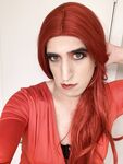 Sissy Crossdresser Ruby Renee in Sexy Red Dress: 8 Nude Pics
