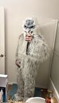 Abominable Snowman Hard Throbbing Cock in Mirror: 2 Nude Pics