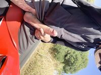 Huge cock showing off in public place: 18 Nude Pics