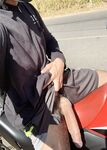 Huge cock showing off in public place: 18 Nude Pics