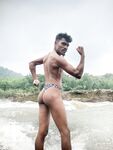 River fun day in my new Zebra man brief : 29 Nude Pics