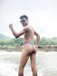 River fun day in my new Zebra man brief : 29 Nude Pics