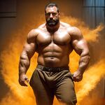 Super muscle man in bed Photo Album