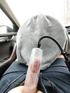 Outside in the car: 12 Nude Pics