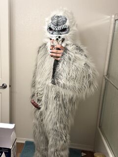 Abominable Snowman Hard Throbbing Cock in Mirror: 2 Nude Pics