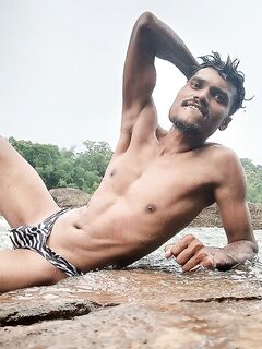 River fun day in my new Zebra man brief : 29 Nude Pics